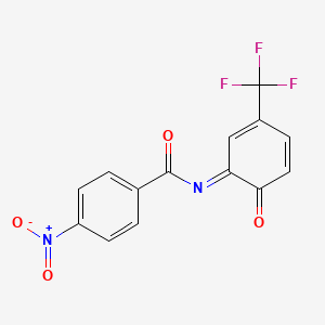 4-Nitro-N-[6-oxo-3-(trifluoromethyl)cyclohexa-2,4-dien-1-ylidene]benzamide