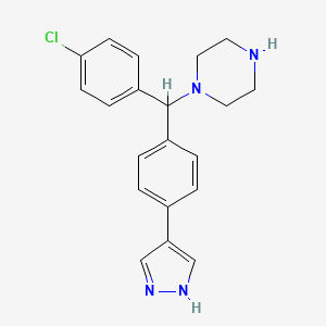 Piperazine, 1-[(4-chlorophenyl)[4-(1H-pyrazol-4-yl)phenyl]methyl]-