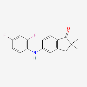 5-(2,4-Difluoroanilino)-2,2-dimethyl-2,3-dihydro-1H-inden-1-one