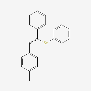 molecular formula C21H18Se B14192083 1-Methyl-4-[2-phenyl-2-(phenylselanyl)ethenyl]benzene CAS No. 926649-96-9