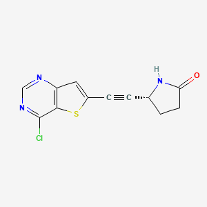 (5R)-5-[(4-Chlorothieno[3,2-d]pyrimidin-6-yl)ethynyl]pyrrolidin-2-one