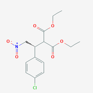 molecular formula C15H18ClNO6 B14192098 Propanedioic acid, [(1R)-1-(4-chlorophenyl)-2-nitroethyl]-, diethyl ester CAS No. 834917-62-3