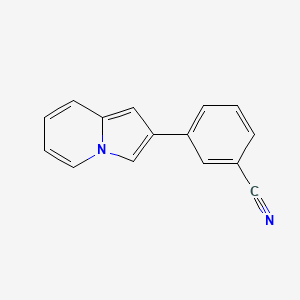 molecular formula C15H10N2 B14192112 3-(Indolizin-2-yl)benzonitrile CAS No. 918960-13-1