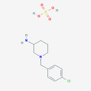 molecular formula C12H19ClN2O4S B1419213 1-(4-氯苄基)哌啶-3-胺硫酸盐 CAS No. 1019331-35-1