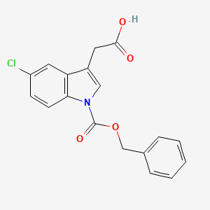 molecular formula C18H14ClNO4 B14192147 {1-[(Benzyloxy)carbonyl]-5-chloro-1H-indol-3-yl}acetic acid CAS No. 924634-97-9