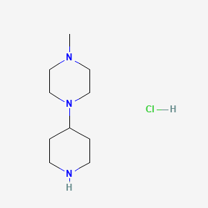 molecular formula C10H22ClN3 B1419216 1-Methyl-4-(piperidin-4-yl)piperazine hydrochloride CAS No. 436099-90-0
