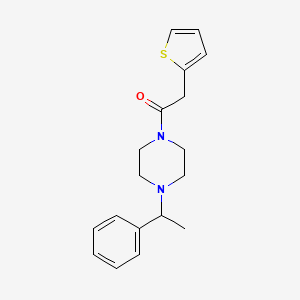 molecular formula C18H22N2OS B14192165 1-[4-(1-Phenylethyl)piperazin-1-yl]-2-(thiophen-2-yl)ethan-1-one CAS No. 918479-89-7