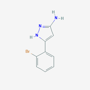 molecular formula C9H8BrN3 B141922 5-(2-bromophenyl)-1H-pyrazol-3-amine CAS No. 149246-80-0