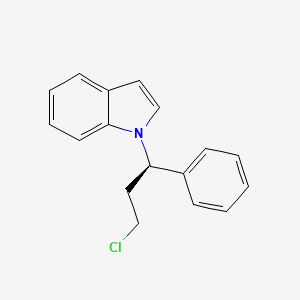 molecular formula C17H16ClN B14192223 1-[(1R)-3-Chloro-1-phenylpropyl]-1H-indole CAS No. 915954-09-5