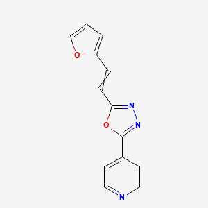 4-{5-[2-(Furan-2-yl)ethenyl]-1,3,4-oxadiazol-2-yl}pyridine