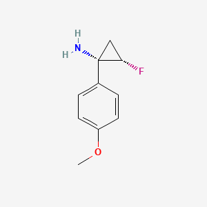 Cyclopropanamine, 2-fluoro-1-(4-methoxyphenyl)-, (1S,2S)-