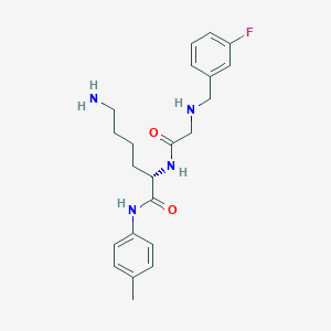 N-[(3-Fluorophenyl)methyl]glycyl-N-(4-methylphenyl)-L-lysinamide