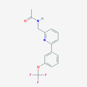 N-({6-[3-(Trifluoromethoxy)phenyl]pyridin-2-yl}methyl)acetamide