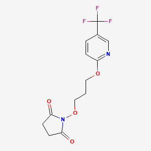 molecular formula C13H13F3N2O4 B14192287 1-(3-{[5-(Trifluoromethyl)pyridin-2-yl]oxy}propoxy)pyrrolidine-2,5-dione CAS No. 918311-16-7