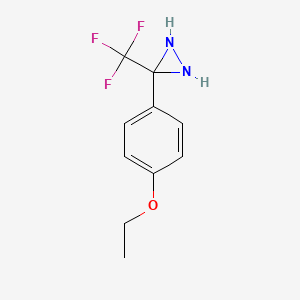 molecular formula C10H11F3N2O B14192303 3-(4-Ethoxyphenyl)-3-(trifluoromethyl)diaziridine CAS No. 919530-51-1