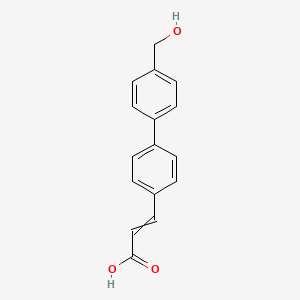 molecular formula C16H14O3 B14192333 3-[4'-(Hydroxymethyl)[1,1'-biphenyl]-4-yl]prop-2-enoic acid CAS No. 918332-94-2