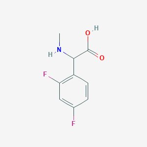 molecular formula C9H9F2NO2 B1419234 2-(2,4-Difluorophenyl)-2-(methylamino)acetic acid CAS No. 1218699-19-4