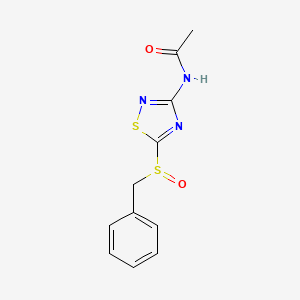 N-[5-(Phenylmethanesulfinyl)-1,2,4-thiadiazol-3-yl]acetamide