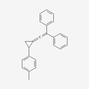 molecular formula C24H20 B14192375 Benzene, 1-[(diphenylethenylidene)cyclopropyl]-4-methyl- CAS No. 861972-92-1