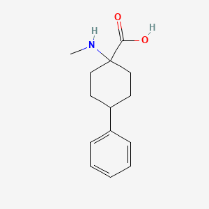 molecular formula C14H19NO2 B1419241 1-(甲基氨基)-4-苯基环己烷-1-羧酸 CAS No. 1158018-92-8