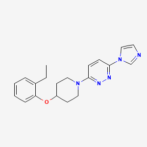 molecular formula C20H23N5O B14192419 3-(4-(2-ethylphenoxy)piperidin-1-yl)-6-(1H-imidazol-1-yl)pyridazine CAS No. 921606-81-7