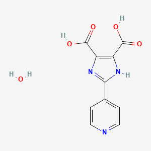 2-pyridin-4-yl-1H-imidazole-4,5-dicarboxylic acid;hydrate