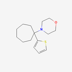 molecular formula C15H23NOS B14192478 Morpholine, 4-[1-(2-thienyl)cycloheptyl]- CAS No. 835654-27-8