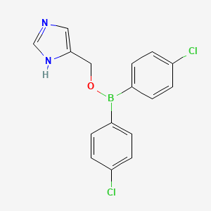 molecular formula C16H13BCl2N2O B14192488 Borinic acid, bis(4-chlorophenyl)-, 1H-imidazol-4-ylmethyl ester CAS No. 872044-92-3