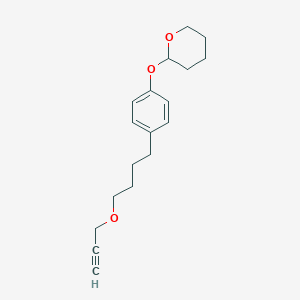 molecular formula C18H24O3 B14192509 2-(4-{4-[(Prop-2-yn-1-yl)oxy]butyl}phenoxy)oxane CAS No. 832726-83-7