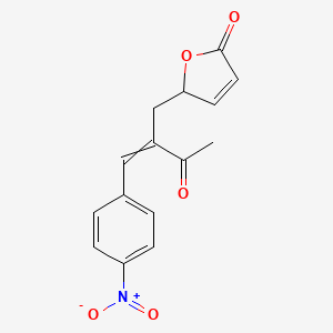 molecular formula C15H13NO5 B14192527 5-{2-[(4-Nitrophenyl)methylidene]-3-oxobutyl}furan-2(5H)-one CAS No. 844438-14-8