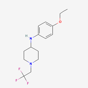 molecular formula C15H21F3N2O B1419253 N-(4-ethoxyphenyl)-1-(2,2,2-trifluoroethyl)piperidin-4-amine CAS No. 1157474-18-4