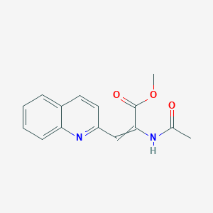 molecular formula C15H14N2O3 B14192538 Methyl 2-acetamido-3-(quinolin-2-yl)prop-2-enoate CAS No. 835617-47-5