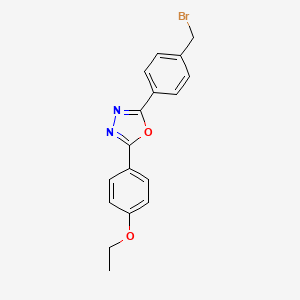 molecular formula C17H15BrN2O2 B14192539 2-[4-(Bromomethyl)phenyl]-5-(4-ethoxyphenyl)-1,3,4-oxadiazole CAS No. 873691-38-4