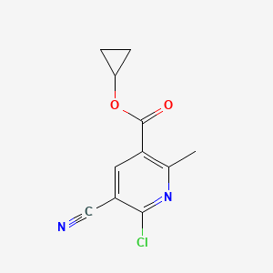 Cyclopropyl 6-chloro-5-cyano-2-methylpyridine-3-carboxylate