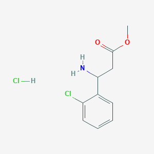 molecular formula C10H13Cl2NO2 B1419255 3-氨基-3-(2-氯苯基)丙酸甲酯盐酸盐 CAS No. 1171667-89-2