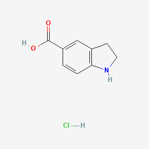 molecular formula C9H10ClNO2 B1419257 Indoline-5-carboxylic acid hydrochloride CAS No. 1171876-52-0