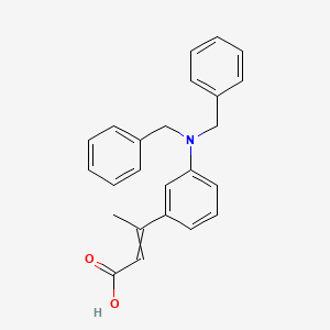 molecular formula C24H23NO2 B14192585 3-[3-(Dibenzylamino)phenyl]but-2-enoic acid CAS No. 918812-84-7