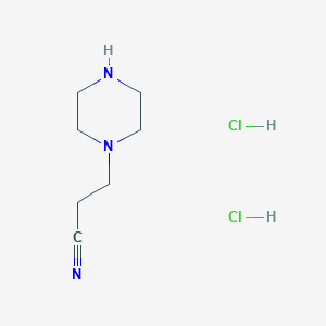 molecular formula C7H15Cl2N3 B1419259 3-(哌嗪-1-基)丙腈二盐酸盐 CAS No. 1044707-28-9