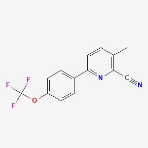 3-Methyl-6-[4-(trifluoromethoxy)phenyl]pyridine-2-carbonitrile