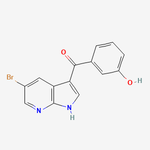 Methanone, (5-bromo-1H-pyrrolo[2,3-b]pyridin-3-yl)(3-hydroxyphenyl)-