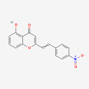 5-Hydroxy-2-[2-(4-nitrophenyl)ethenyl]-4H-1-benzopyran-4-one