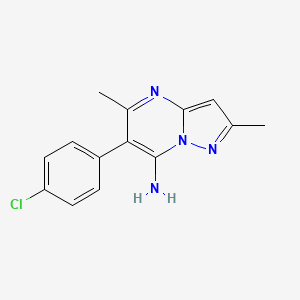 6-(4-Chlorophenyl)-2,5-dimethylpyrazolo[1,5-a]pyrimidin-7-amine