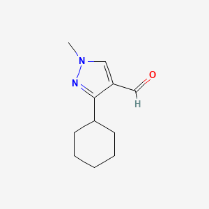 B1419265 3-cyclohexyl-1-methyl-1H-pyrazole-4-carbaldehyde CAS No. 1157401-82-5