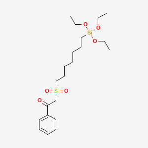 1-Phenyl-2-[7-(triethoxysilyl)heptane-1-sulfonyl]ethan-1-one