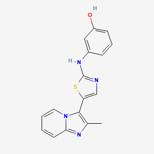 3-{[5-(2-Methylimidazo[1,2-a]pyridin-3-yl)-1,3-thiazol-2-yl]amino}phenol