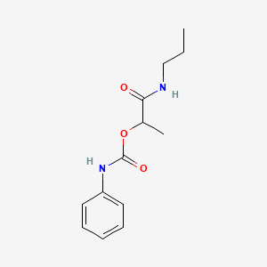 molecular formula C13H18N2O3 B14192697 Propanamide, 2-[[(phenylamino)carbonyl]oxy]-N-propyl- CAS No. 841261-47-0