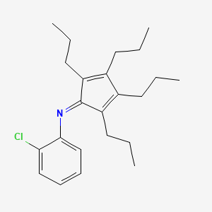 molecular formula C23H32ClN B14192706 N-(2-chlorophenyl)-2,3,4,5-tetrapropylcyclopenta-2,4-dien-1-imine CAS No. 869668-09-7