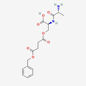 molecular formula C17H22N2O7 B14192711 D-Alanyl-O-[4-(benzyloxy)-4-oxobutanoyl]-L-serine CAS No. 921934-19-2