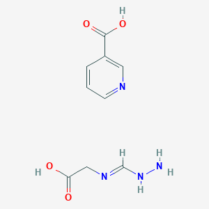 molecular formula C9H12N4O4 B14192713 2-(Hydrazinylmethylideneamino)acetic acid;pyridine-3-carboxylic acid CAS No. 923060-77-9