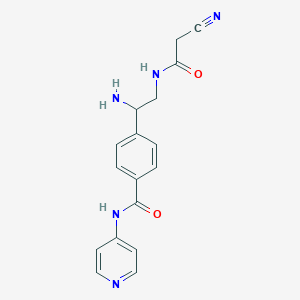 molecular formula C17H17N5O2 B14192727 4-[1-Amino-2-(2-cyanoacetamido)ethyl]-N-(pyridin-4-yl)benzamide CAS No. 920495-61-0